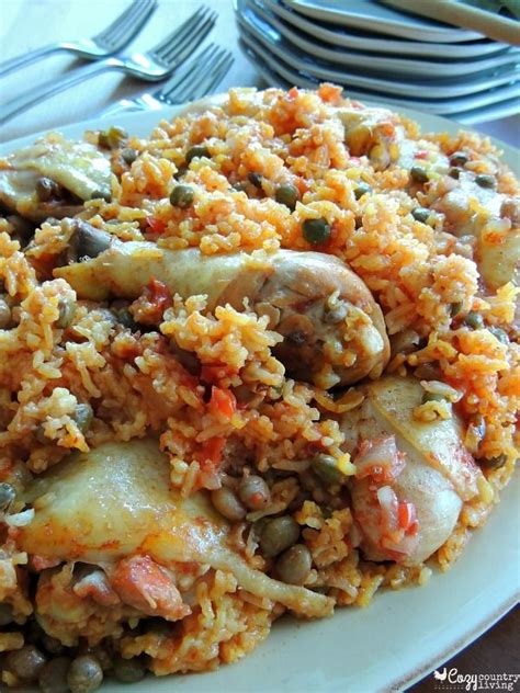 Once rice is soft and it's the rice can be served with pork, chicken, steak, etc. Puerto Rican Style Chicken & Rice | Cozy Country Living ...