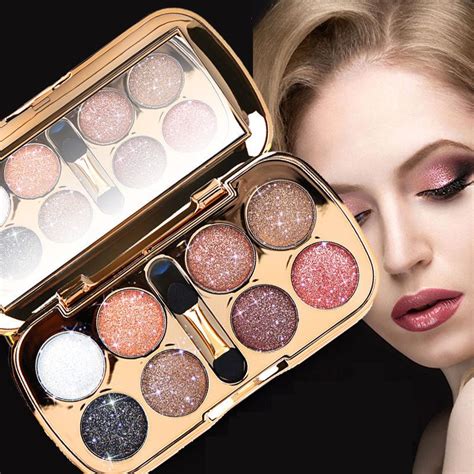 Color Makeup Diamond Bright Palette Eye Shadow Natural Glitter