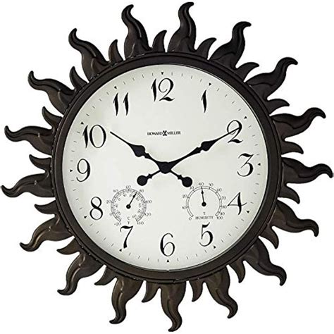 Howard Miller Sunburst Ii Wall Clock 625 543 Indooroutdoor Metal Frame