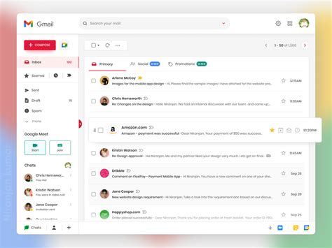 Gmail Redesign Concept Desktop Mode By Niranjan Kumar On Dribbble