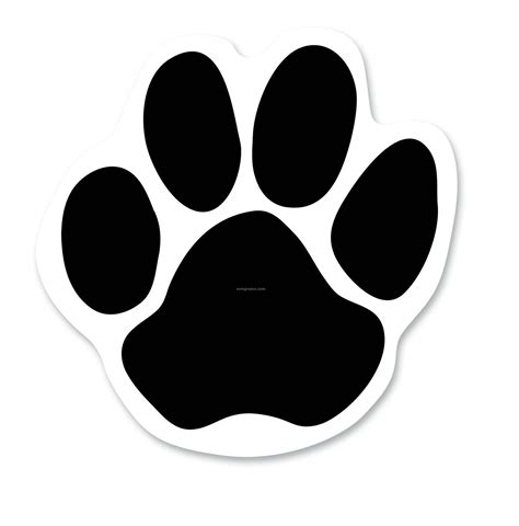 Printable Dog Paw Print Stencil Clipart Best