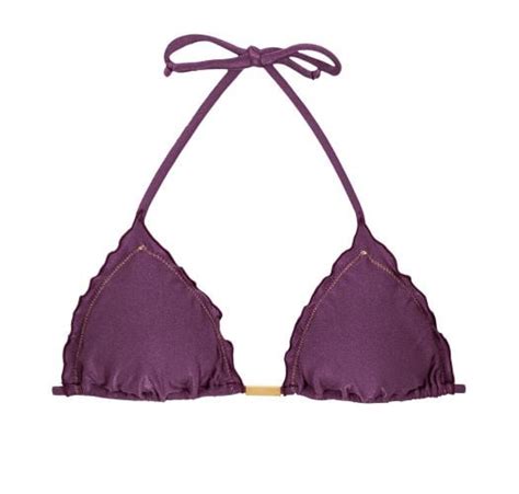 Bikini Tops Plum Triangle Bikini Top Wavy Edges Top Viena Frufru