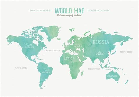 Watercolor World Map 10106 Dryicons