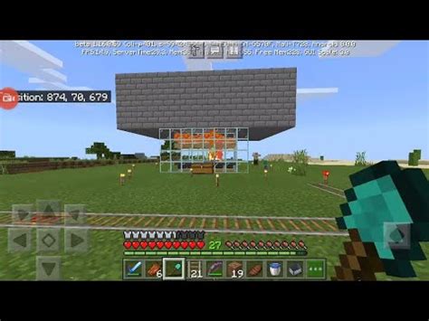 automatic iron farm pocket edition ep13 minecraft survival gameplay