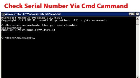 How To Check Serial Number By Cmd Cammands How To Check Serial Number