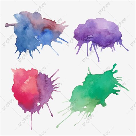 Splash Ink Splatter Vector Design Images Watercolor Splash Splatter