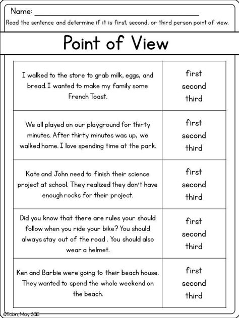 Point of View 1st Grade RL.1.6 with Digital Learning Links - RL1.6