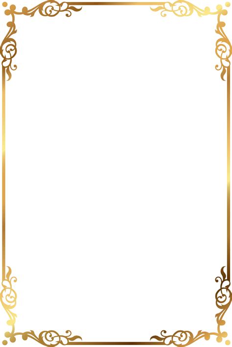 Download Gold Border Frame Hq Png Image In Different Resolution Images