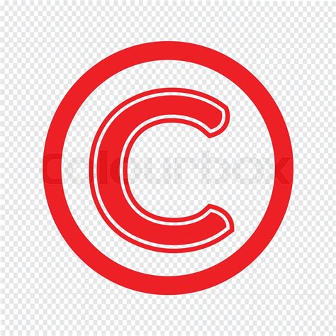 Copyright Symbol Icon Illustration Design Stock Vector Colourbox
