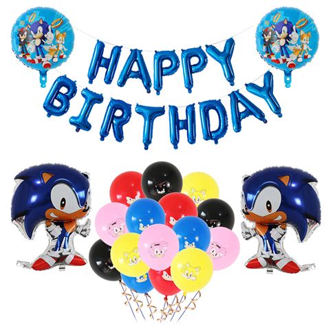 Buy smileh Party Supplies Sonic the Hedgehog Birthday Decorations