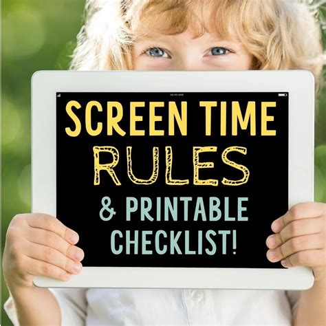 Set Summer Screen Time Rules For Kids With This Printable Checklist