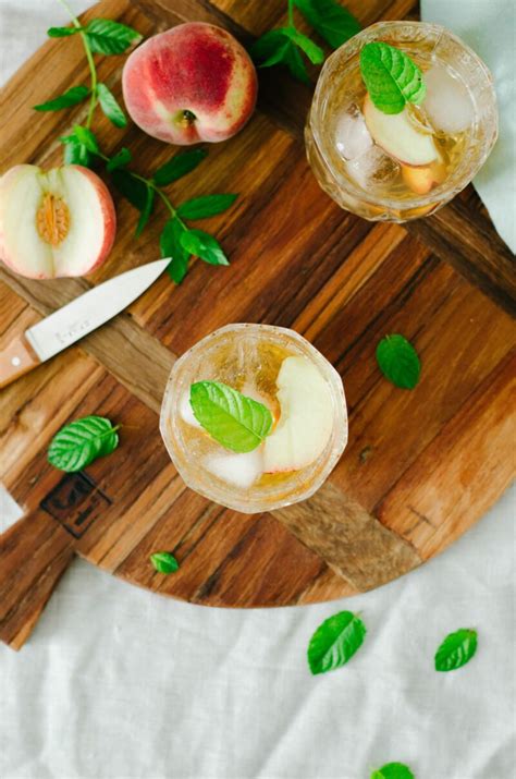 Ice tea maison à la pêche et menthe recette facile
