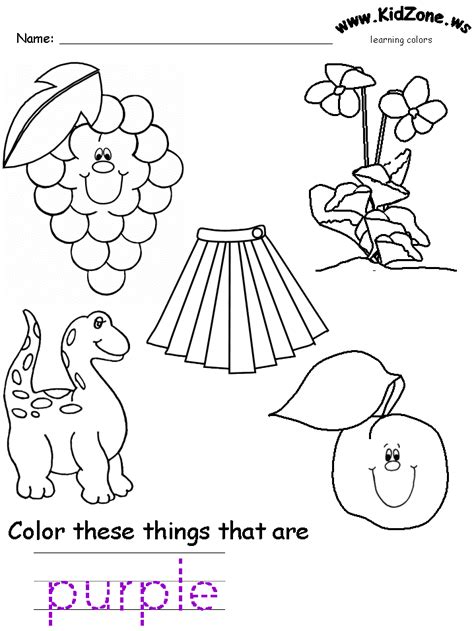 Easy Colouring Worksheets For Nursery