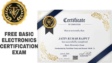 Electronics Certificate Basic Electronics Free Certification Exam