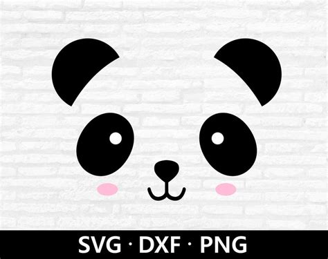 Cute Panda Face Svg Baby Panda Svg Panda Cut File Funny Etsy