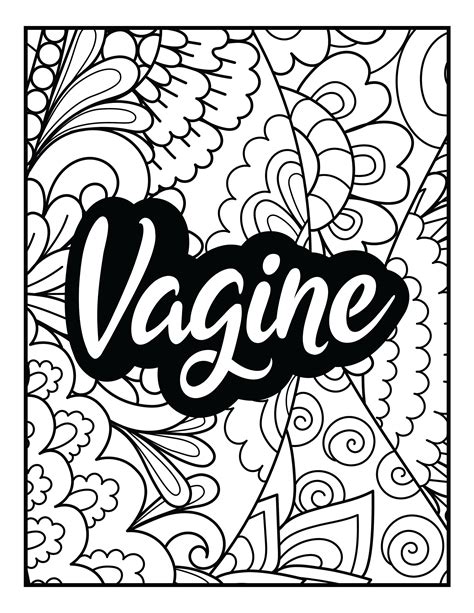 Coloring Pages To Celebrate Your Lady Parts Adult Coloring Etsy