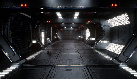 Artstation Star Wars Corridor Environment With Droids