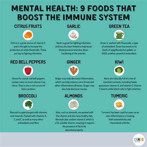 Mental Health 9 Foods That Boost The Immune System Camhs Professionals