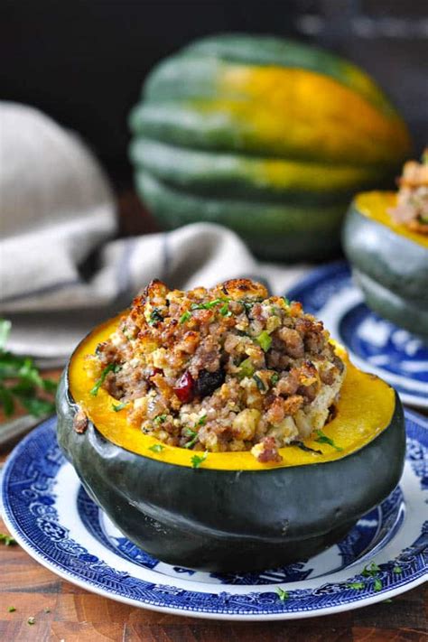Stuffed Acorn Squash With Sausage And Apples The Seasoned Mom