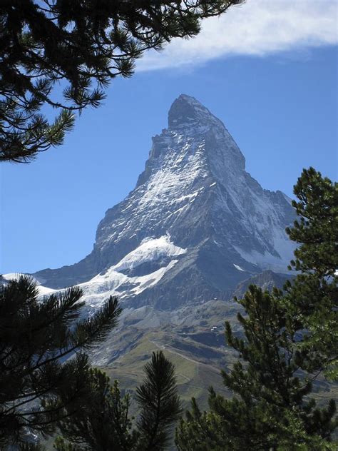 Matterhorn A Mountain In The Pennine Alps On The Border Between