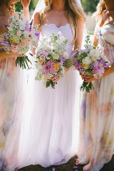 This style, complete with flirty flutter sleeves, should be right up your alley. {Wedding Trends} : Floral Bridesmaid Dresses - Belle The ...