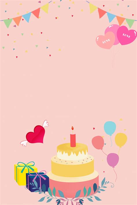 Download birthday invitation stock photos. Simple And Lovely Birthday Invitation Background Material ...