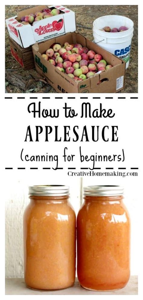 Posted in response to a request. Canning Applesauce - Creative Homemaking