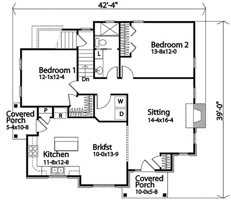 Cottage Style House Plan 2 Beds 1 Baths 1197 Sqft Plan 22 573