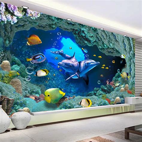 Buy Custom Photo Wallpaper 3d Underwater World Mural