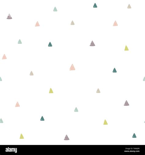 Hand Drawn Colorful Triangles Seamless Pattern Vector Illustration