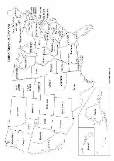 Printable States And Capitals Quiz United States Map With Names