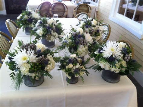 Winter Wedding Centerpieces White Hydrangeas White