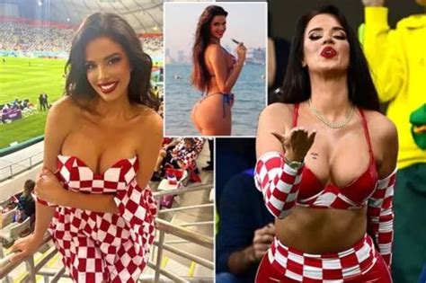 PHOTOS Ex Miss Croatia Ivana Knoll S Boobs Almost Spill Out Her Low Cut Top At Argentina World