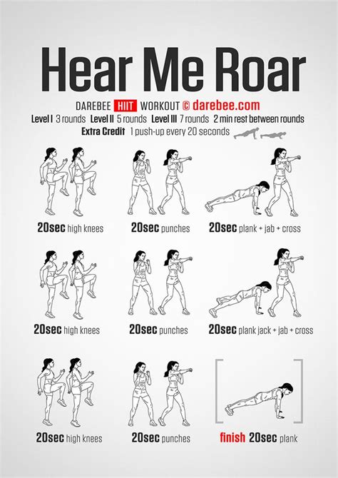 Hear Me Roar Workout Kickboxing Workout Aerobics Workout Workout