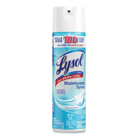 Disinfectant Spray Crisp Linen 19 Oz Aerosol Spray 12carton