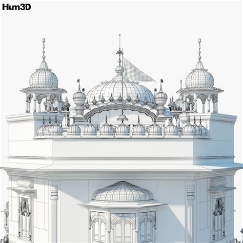 Golden Temple 3d Model Architecture On Hum3d