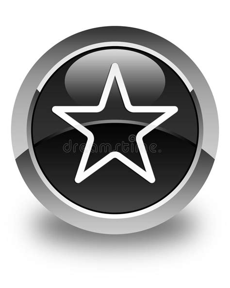 Star Icon Glossy Black Round Button Stock Illustrations 499 Star Icon