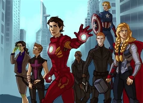 Gender Bending Avengers Fan Art Is Sassy And Great Disfraces De Los Vengadores Marvel Cómics