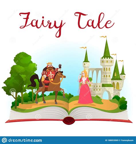 Fairy Tale Castle Landscape Vector Illustration