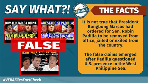 Vera Files Fact Check No Marcos Order To Fire Imprison Or Exile Robin