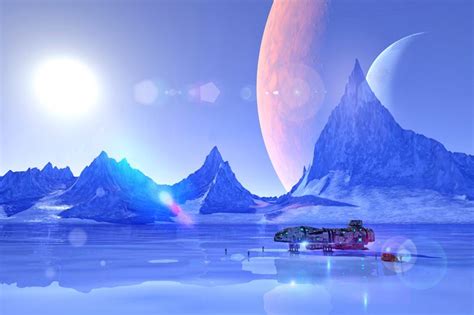 Exploring An Ice Planet Fantasy Art Landscapes Fantasy Landscape