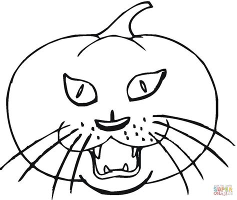 Coloriage  Chatcitrouille d'Halloween  Coloriages à imprimer gratuits