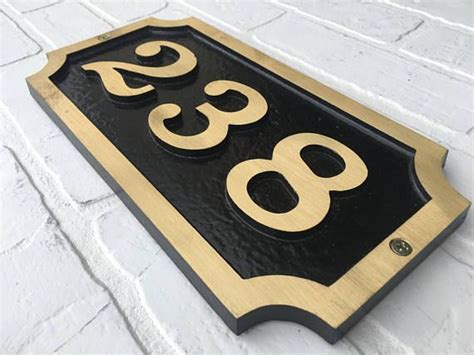 Traditional Solid Brass Address Plaque The William Custom House Number Sign 11 3 4 X 6 In