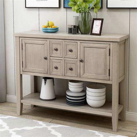 Clearance 46 Buffet Cabinet Sideboard Wood Console Table Storage