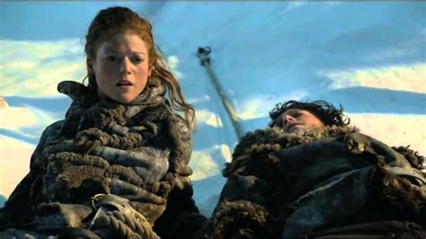 3 Jon Snow And Ygritte Reach The Top Of The Wall And Kiss Youtube
