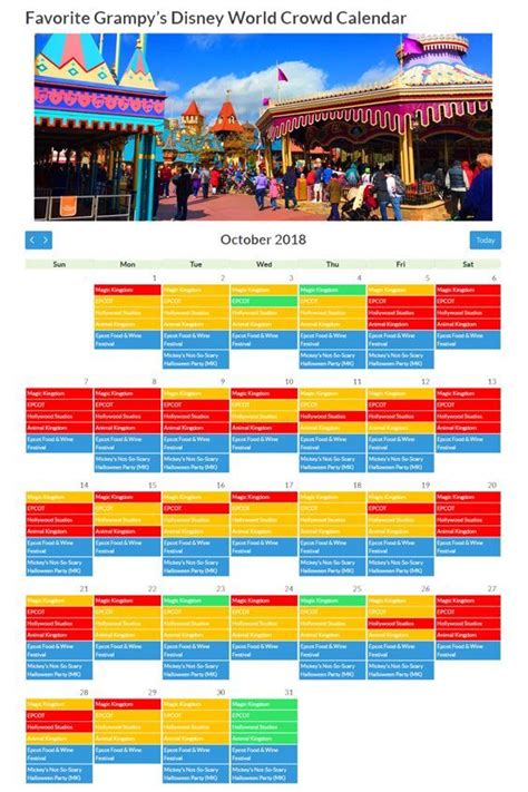 Disney Crowd Calendar 2024 By Park Printable National Day Calendar