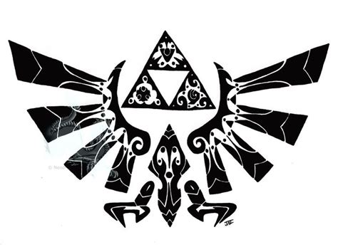 Tribal Hylian Crest Zelda Tattoo Hylian Crest Zelda Tattoos