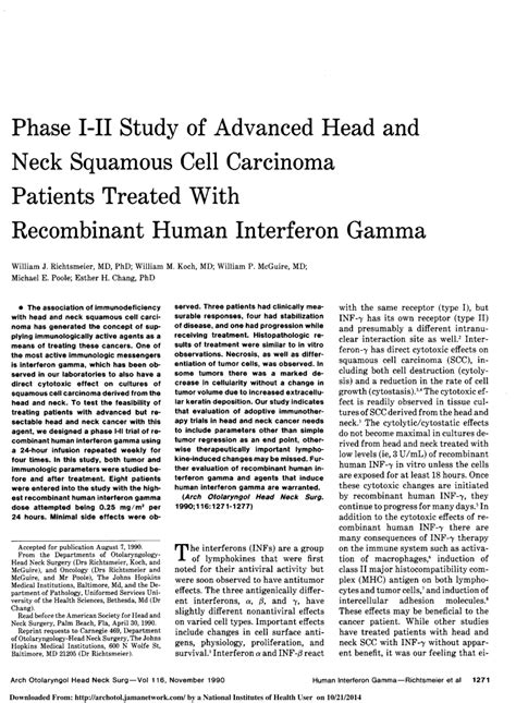 Pdf Phase I Ii Study Of Advanced Head And Neck Squamous Cell