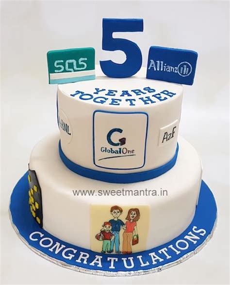 Corporate Anniversary Cake In 2 Tier Cake Cake Delivery School Cake