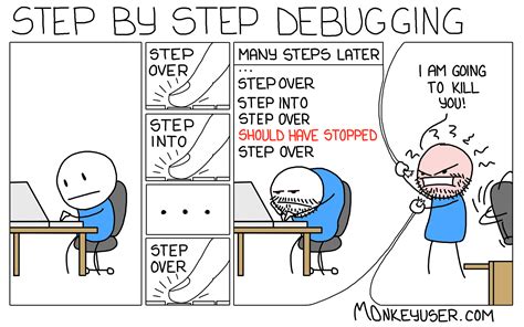 Step Over Step Over Step Into Step Over Programming Humor Programmer Humor Programmer Jokes